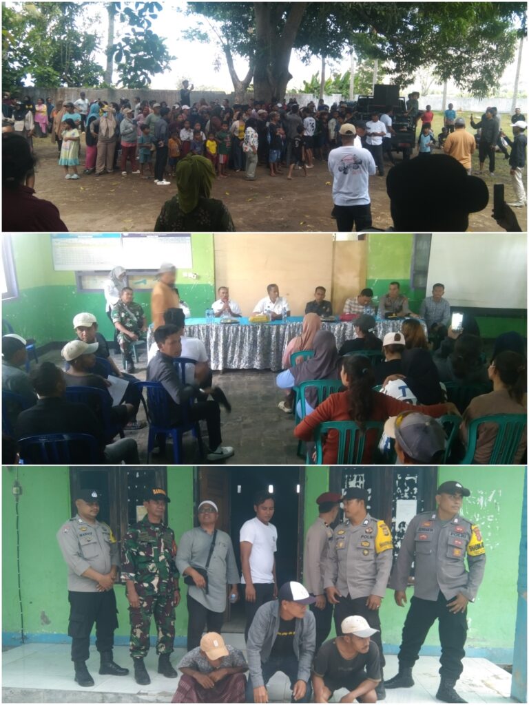 Aksi jalan kaki mewarnai aksi demontrasi Masyarakat Desa Soro barat